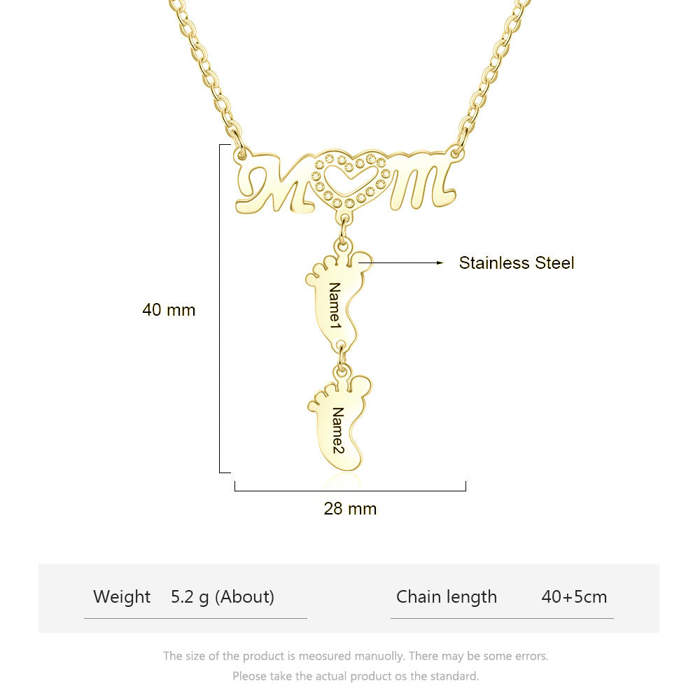 Engraving Stainless Steel Necklace