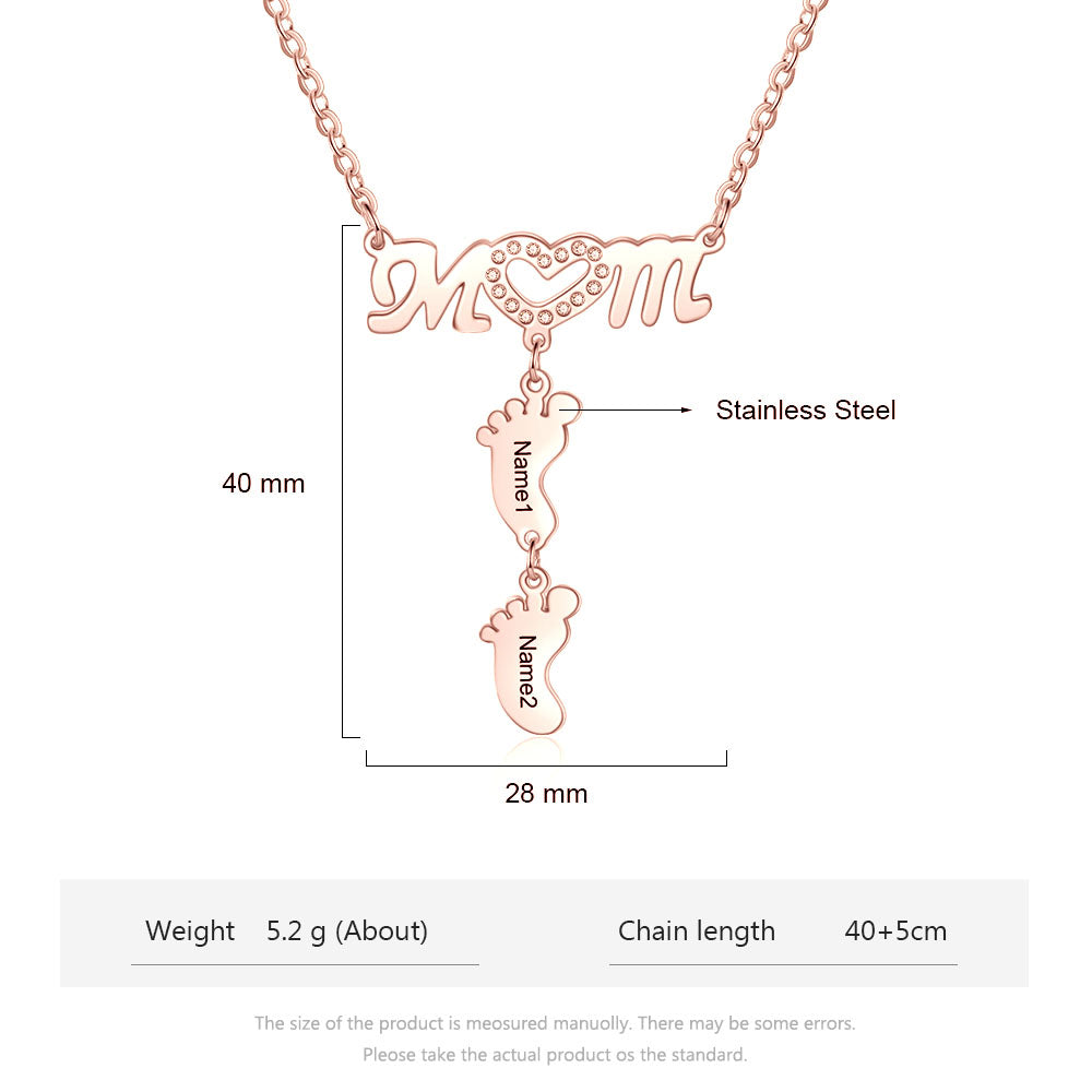 Engraving Stainless Steel Necklace