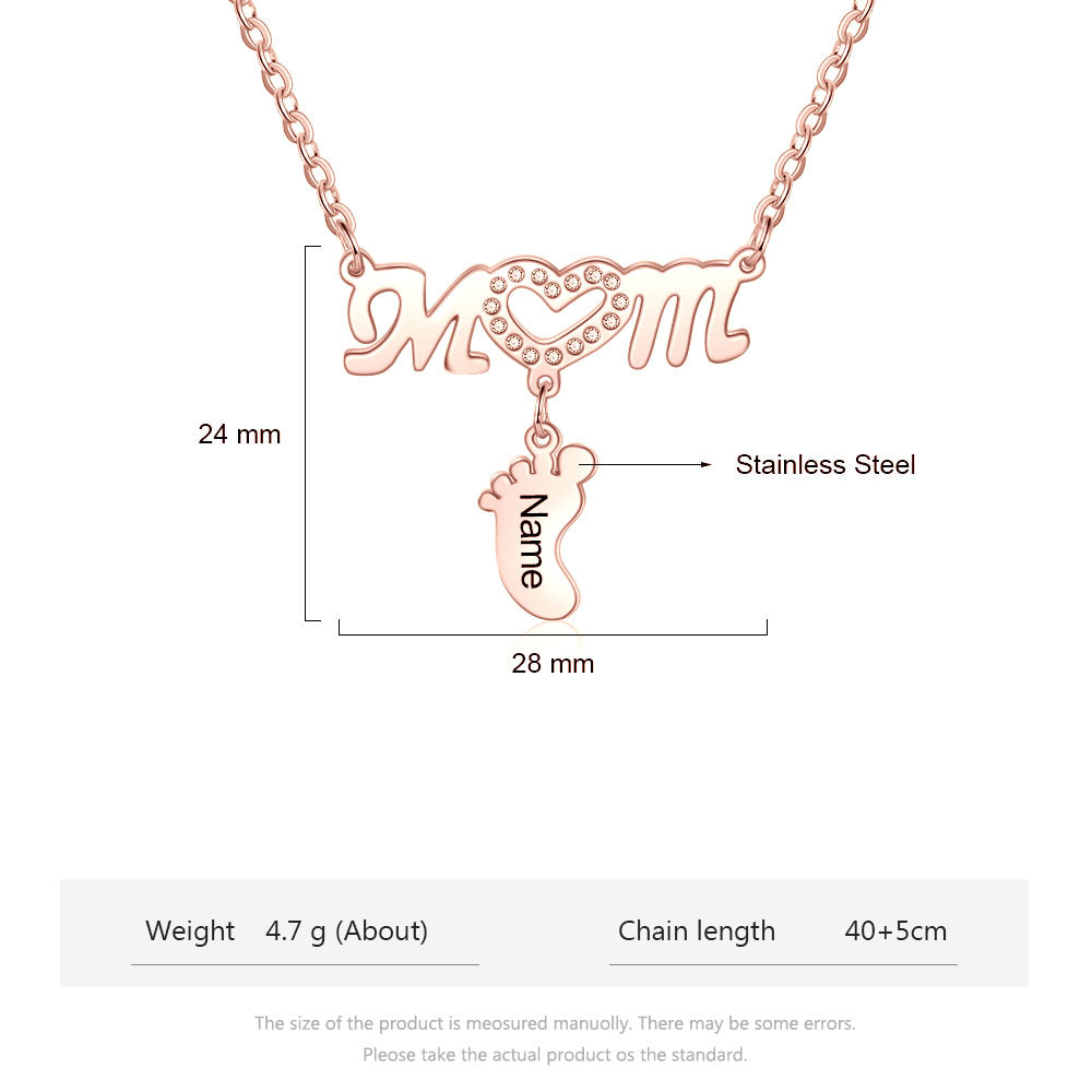 Engraving Stainless Steel Necklace