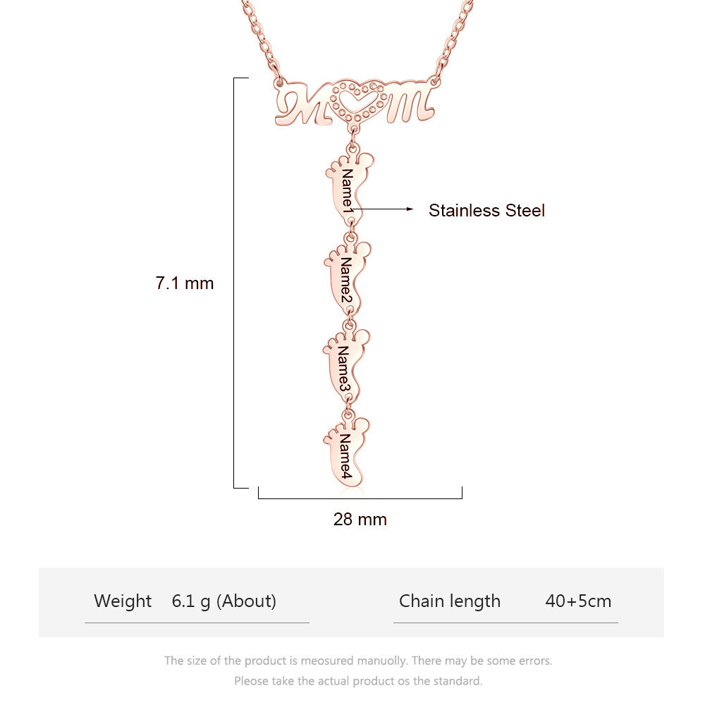 Engraving Stainless Steel Necklace