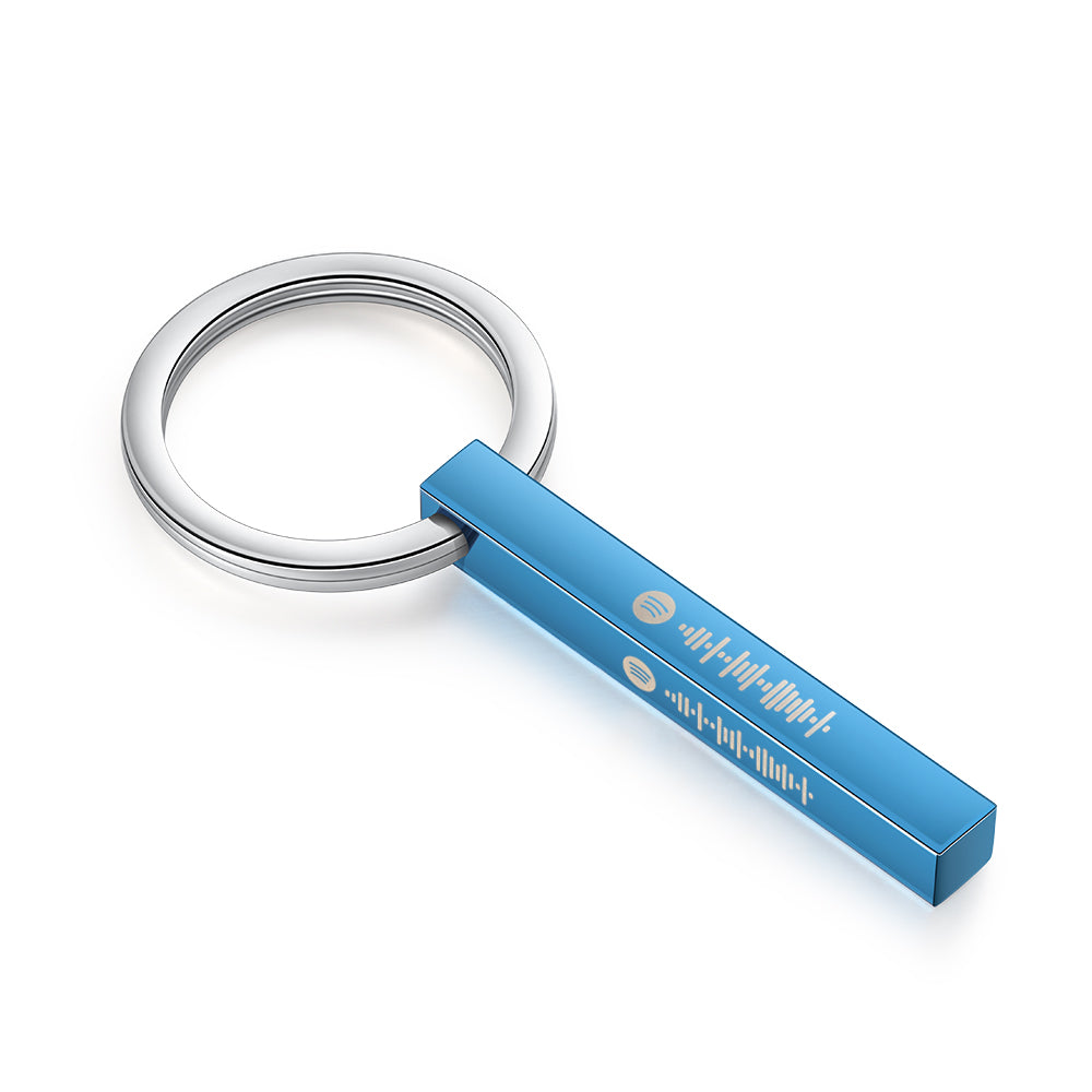 Personalized Spotify Code Customization Stainless Steel Keychain