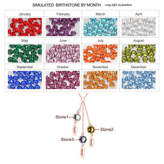 Rhodium Plated Wtaer Drop Birthtsone Necklace