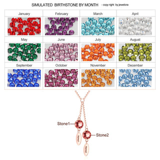 Rhodium Plated Wtaer Drop Birthtsone Necklace