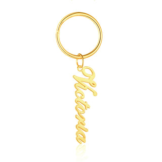 Personalized Rhodium Plated Name Keychain