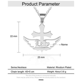 Personalized Rhodium Plated Name Necklace