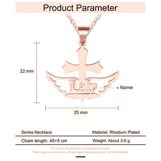 Personalized Rhodium Plated Name Necklace