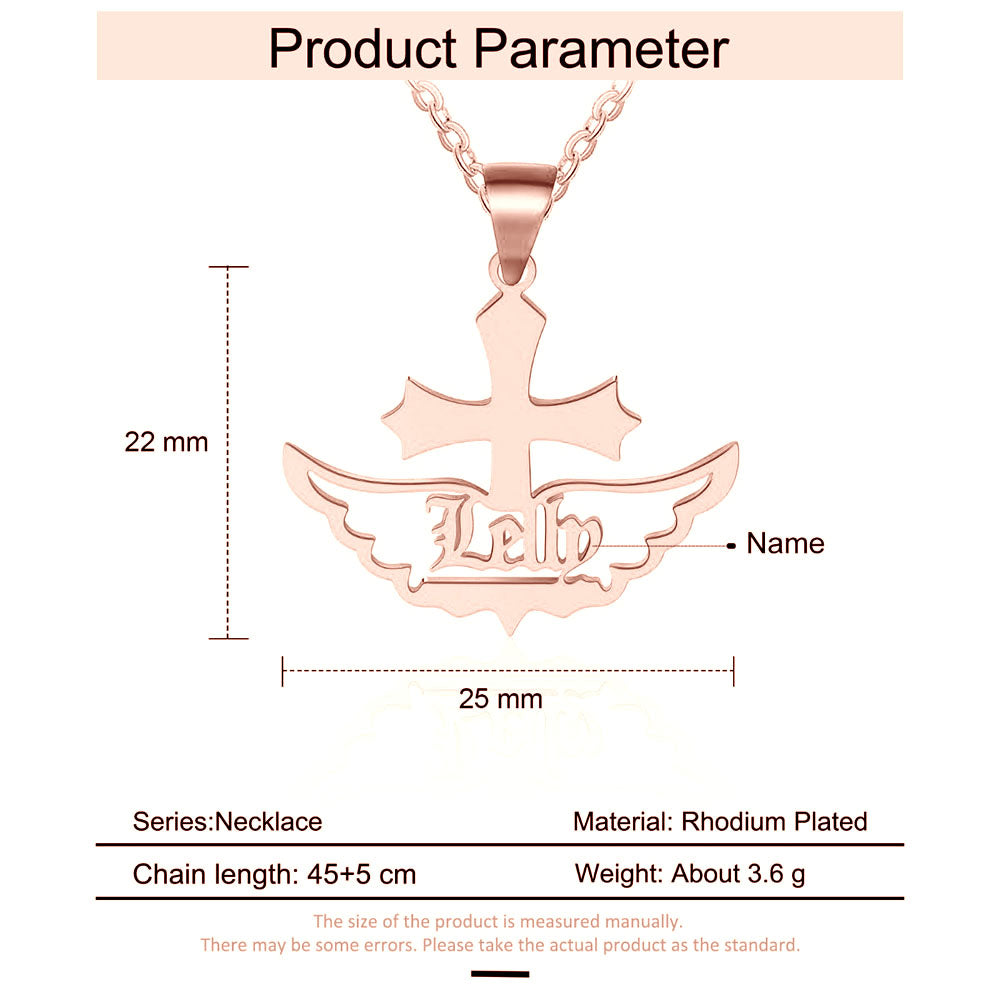 Personalized Rhodium Plated Name Necklace