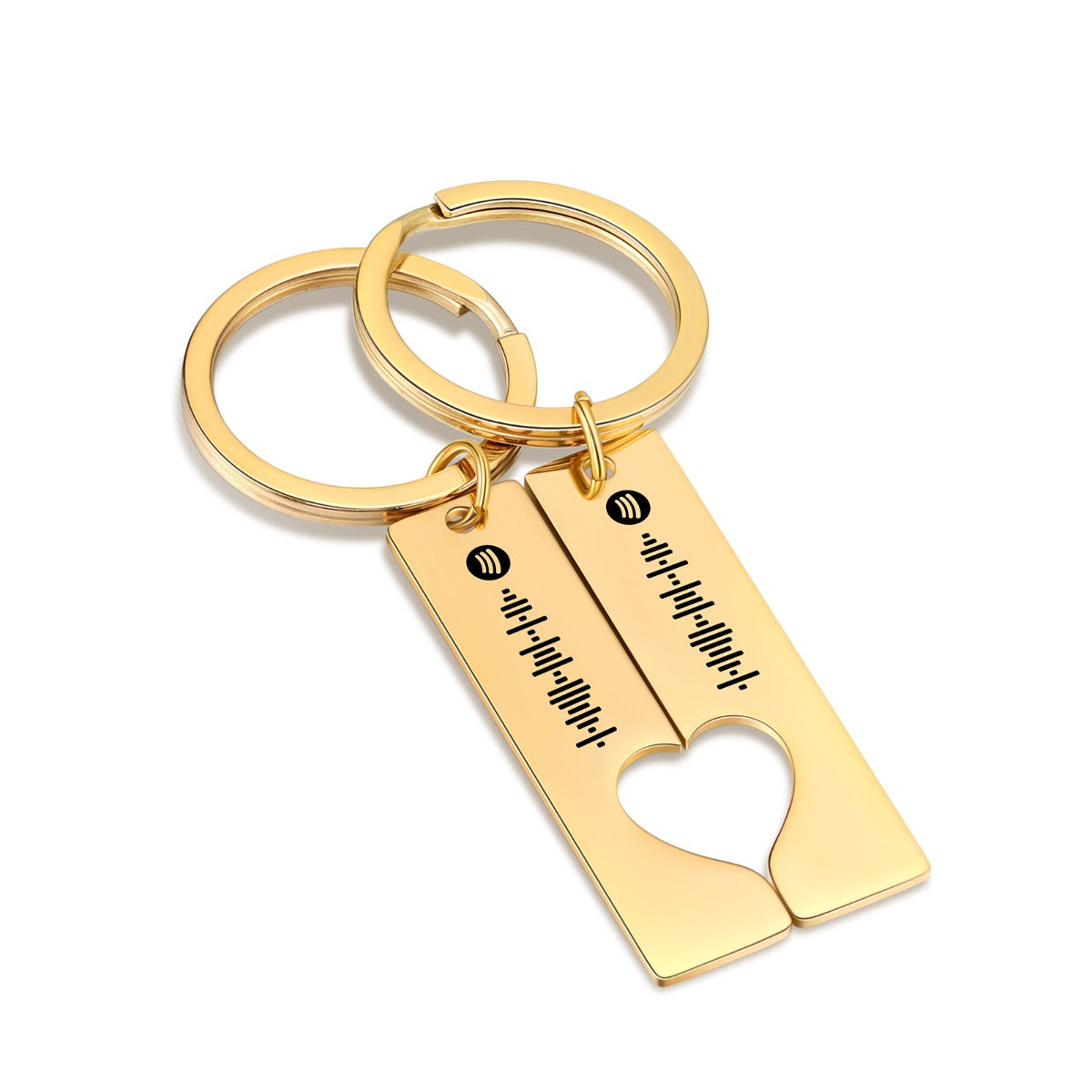 Personalized Stainless Steel Friendship Spotify Keychain