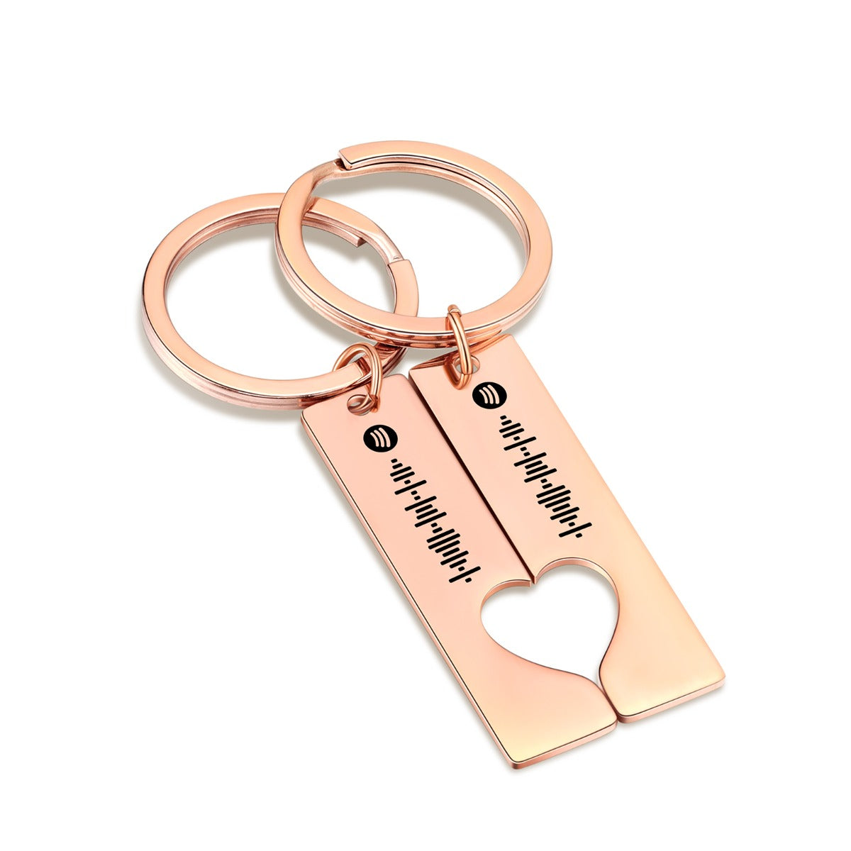 Personalized Stainless Steel Friendship Spotify Keychain
