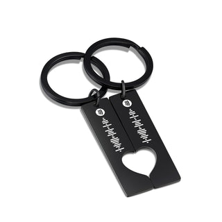 Personalized Stainless Steel Friendship Spotify Keychain