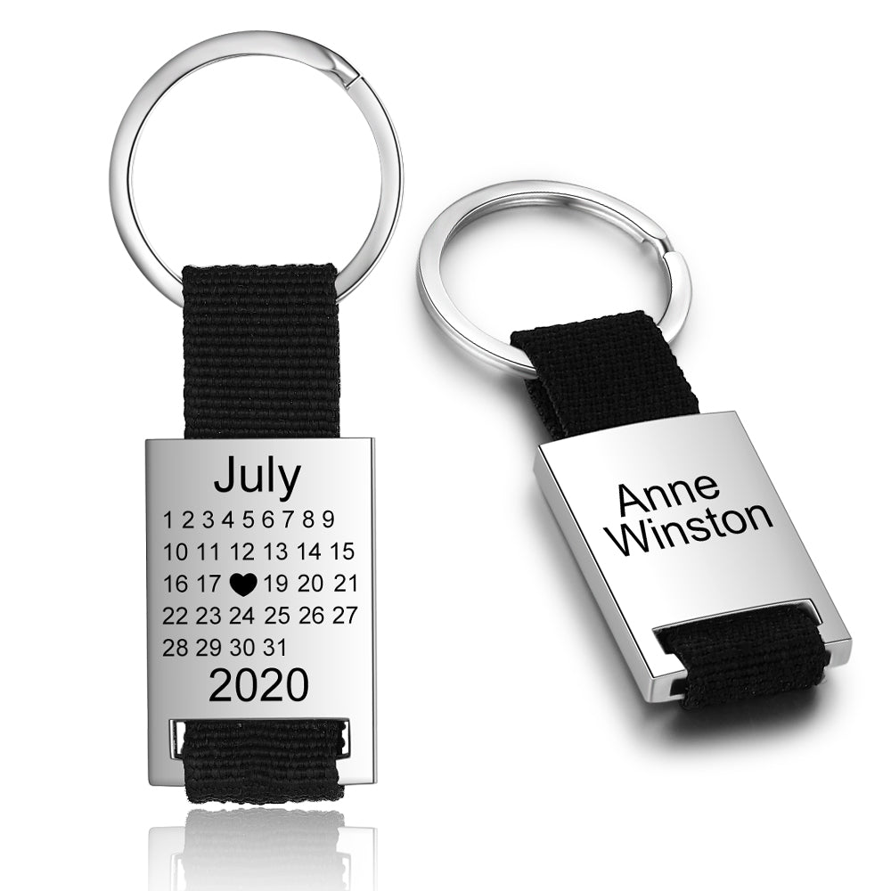 Personalized Stainless Steel Spotify Keychain