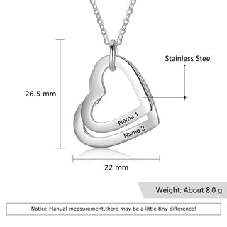Personalized Stainless Steel Heart Necklace