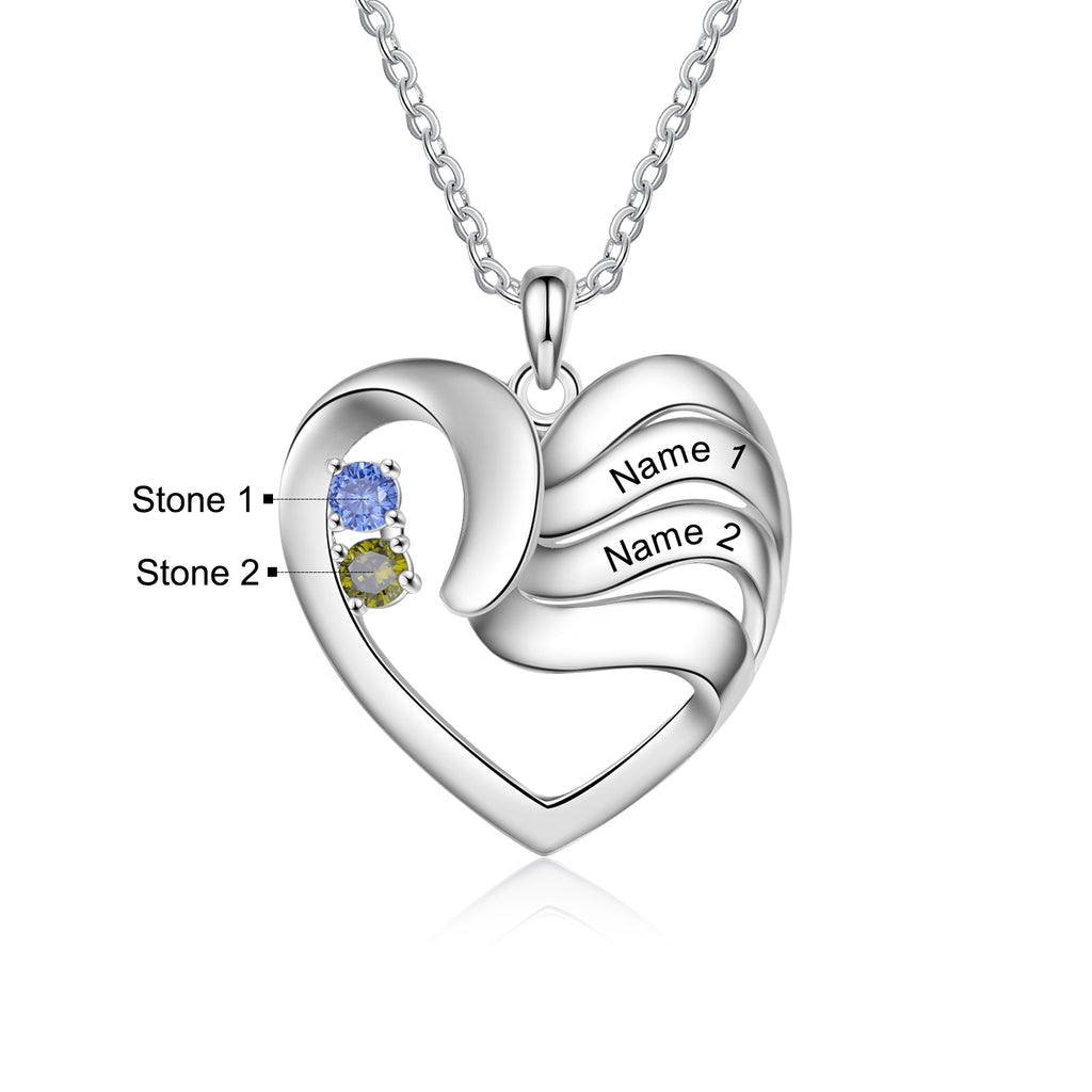 Copper Birthtsone Heart Shape Necklace
