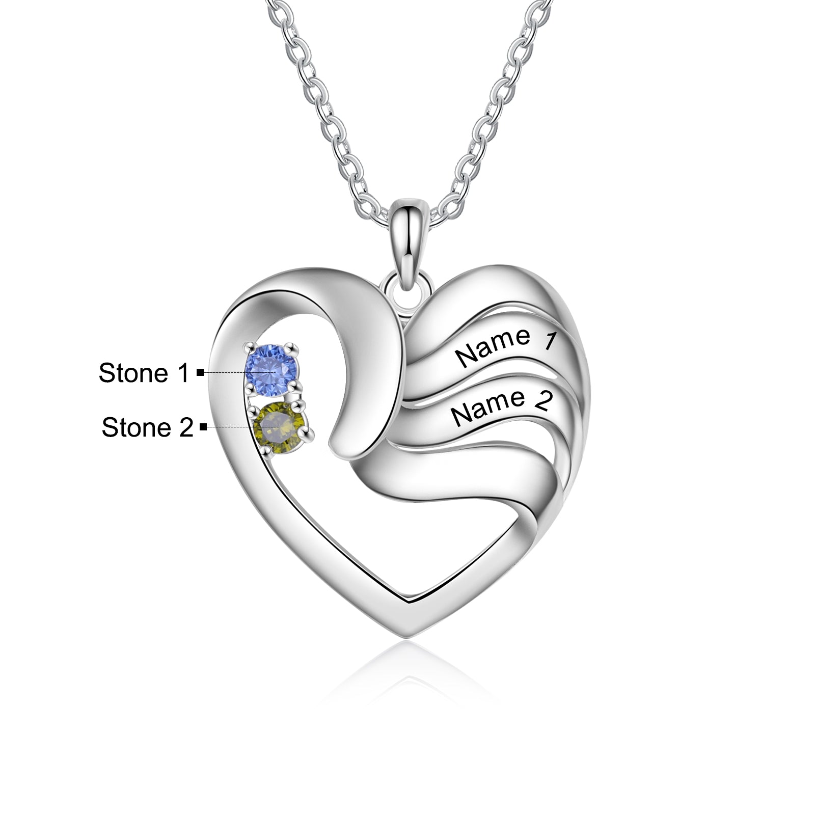 Copper Birthtsone Heart Shape Necklace