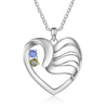 Copper Birthtsone Heart Shape Necklace