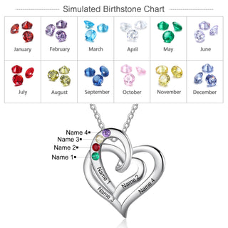 Rhodium Plated Heart Shape Necklace