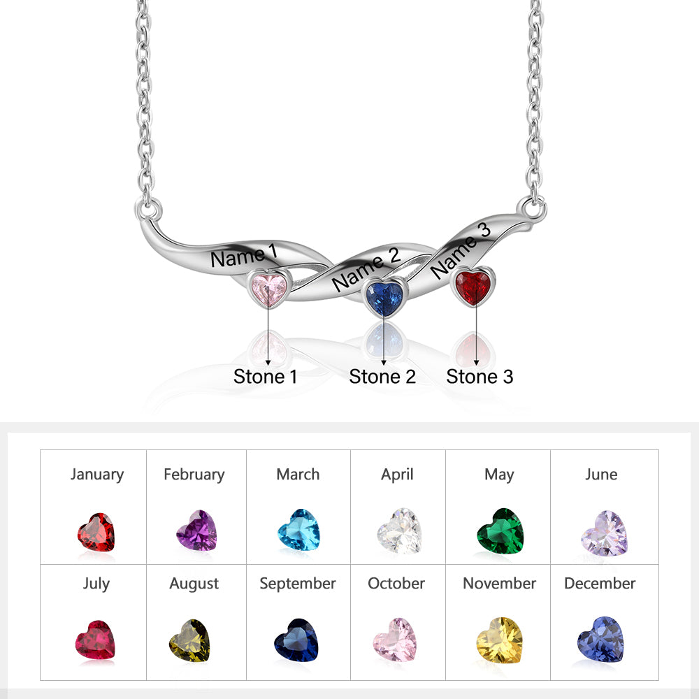 Rhodium Plated Heartbeat Necklace