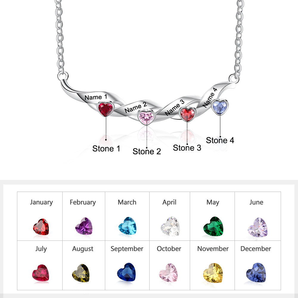 Rhodium Plated Heartbeat Necklace