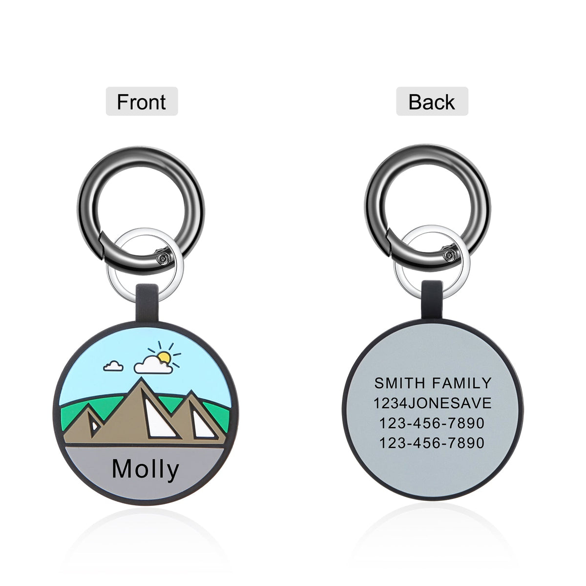 Personalized Silica Gel Guitar Wolf Dog Tag