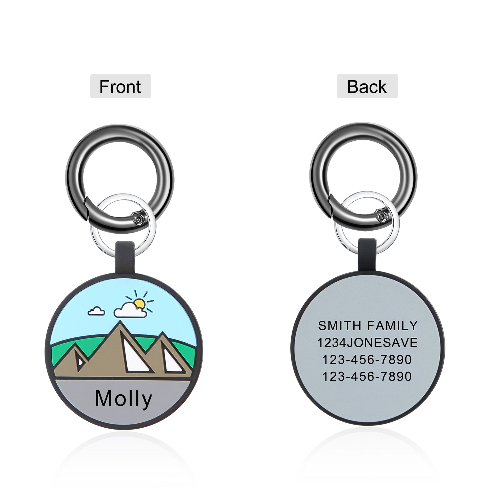 Personalized Silica Gel Guitar Wolf Dog Tag