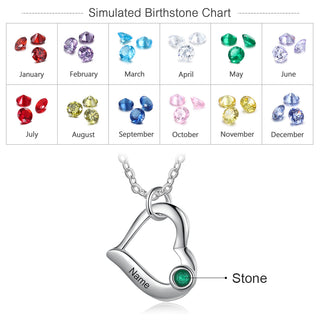 Rhodium Plated Heart Shape Necklace