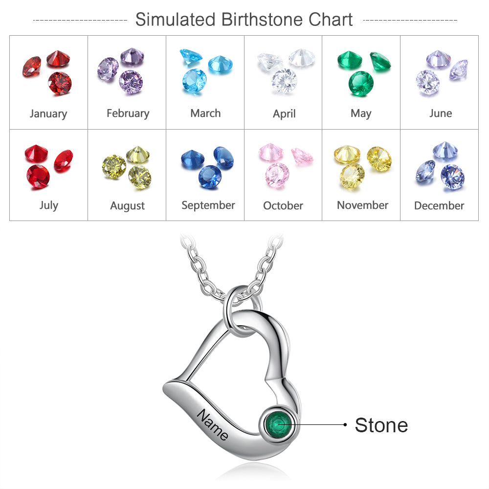 Rhodium Plated Heart Shape Necklace