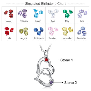 Rhodium Plated Heart Shape Necklace