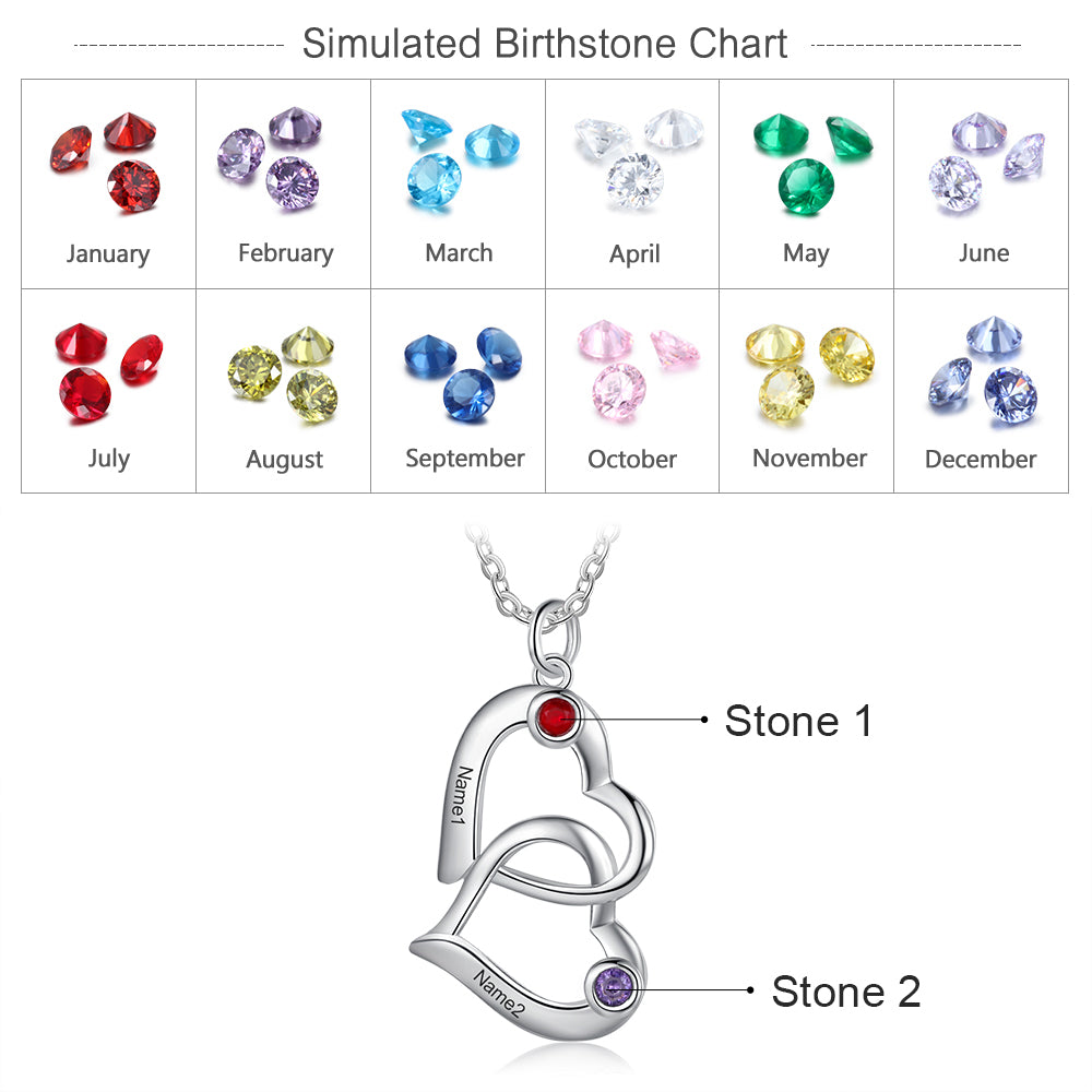 Rhodium Plated Heart Shape Necklace