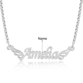 Personalized Rhodium Plated Name Necklace