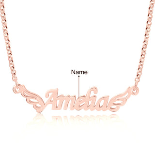 Personalized Rhodium Plated Name Necklace