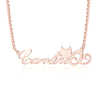 Personalized Rhodium Plated Name Custom Necklace