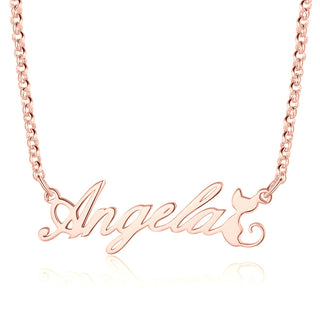 Personalized Rhodium Plated Name Custom Necklace