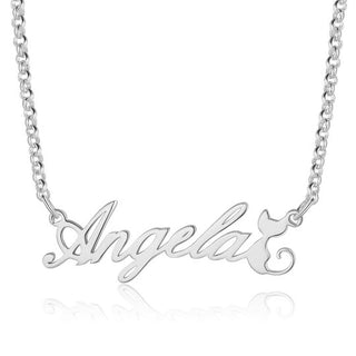 Personalized Rhodium Plated Name Custom Necklace