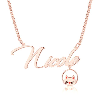 Personalized Rhodium Plated Name Custom Necklace