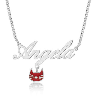 Personalized Rhodium Plated Name Custom Necklace