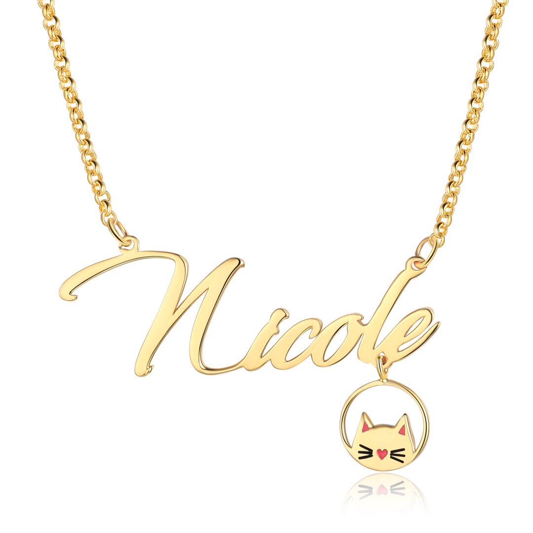 Personalized Rhodium Plated Name Custom Necklace