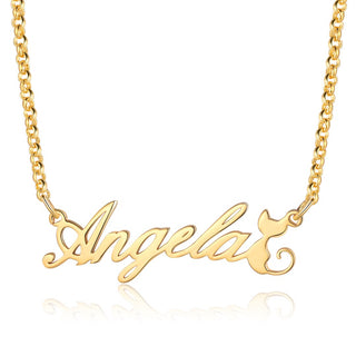 Personalized Rhodium Plated Name Custom Necklace