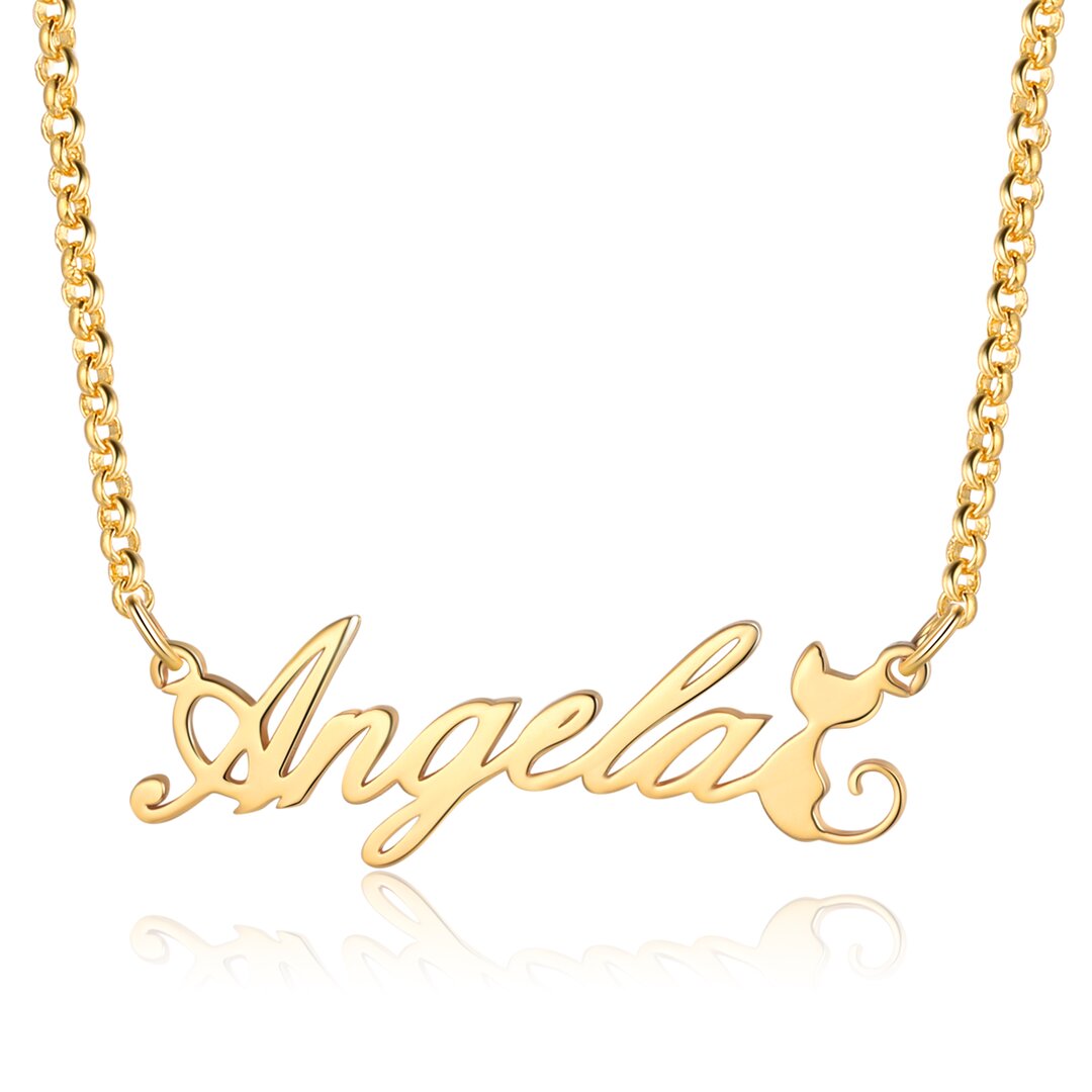 Personalized Rhodium Plated Name Custom Necklace