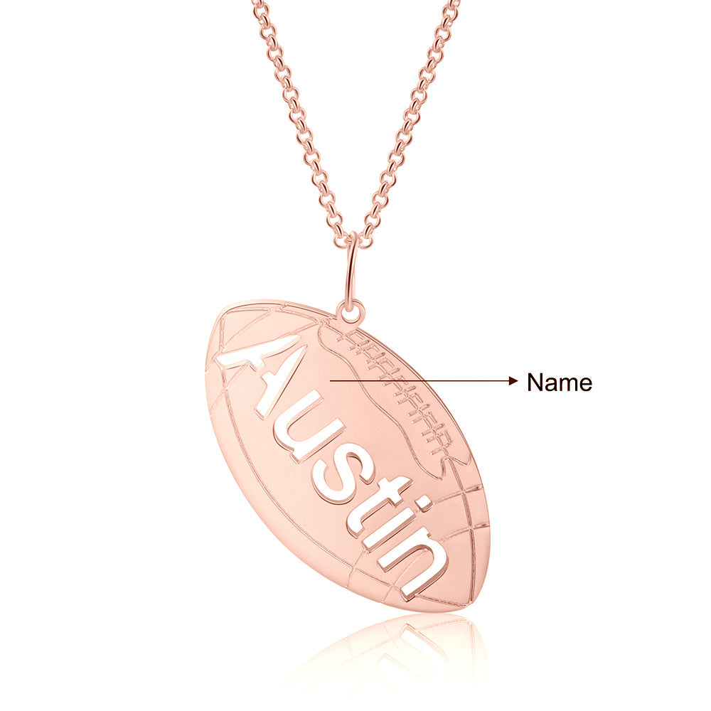Personalized Football Name Necklace