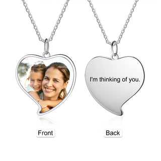 Personalized Rhodium Plated Photo Necklace