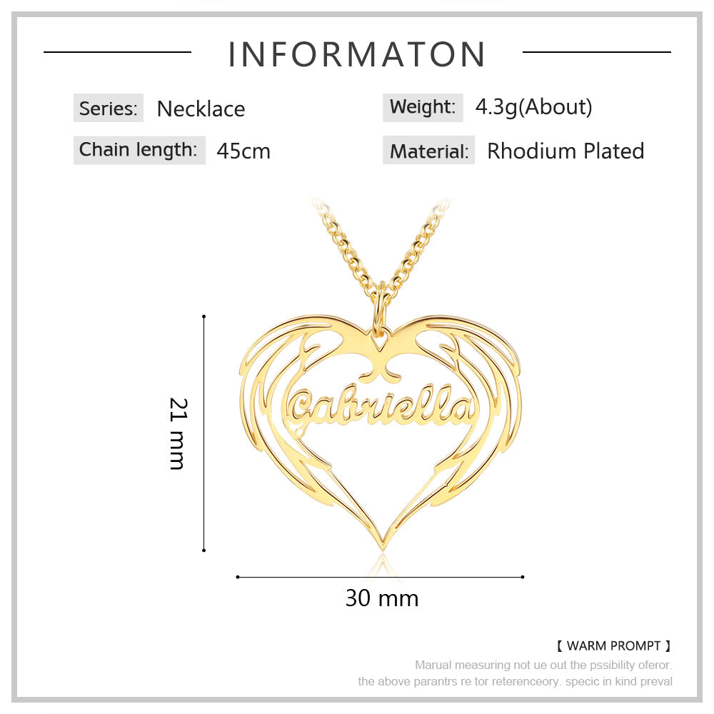 Personalized Heart Shape Name Necklace