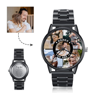 Personalized Alloy Leather Photo Watch