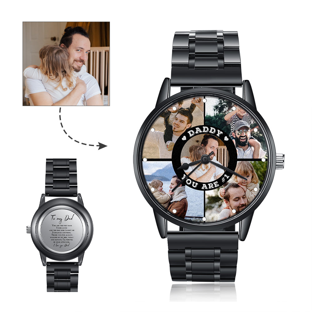 Personalized Alloy Leather Photo Watch