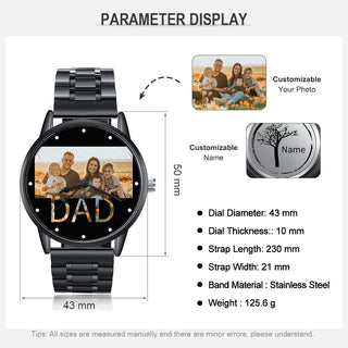 Personalized Alloy Leather Photo Watch