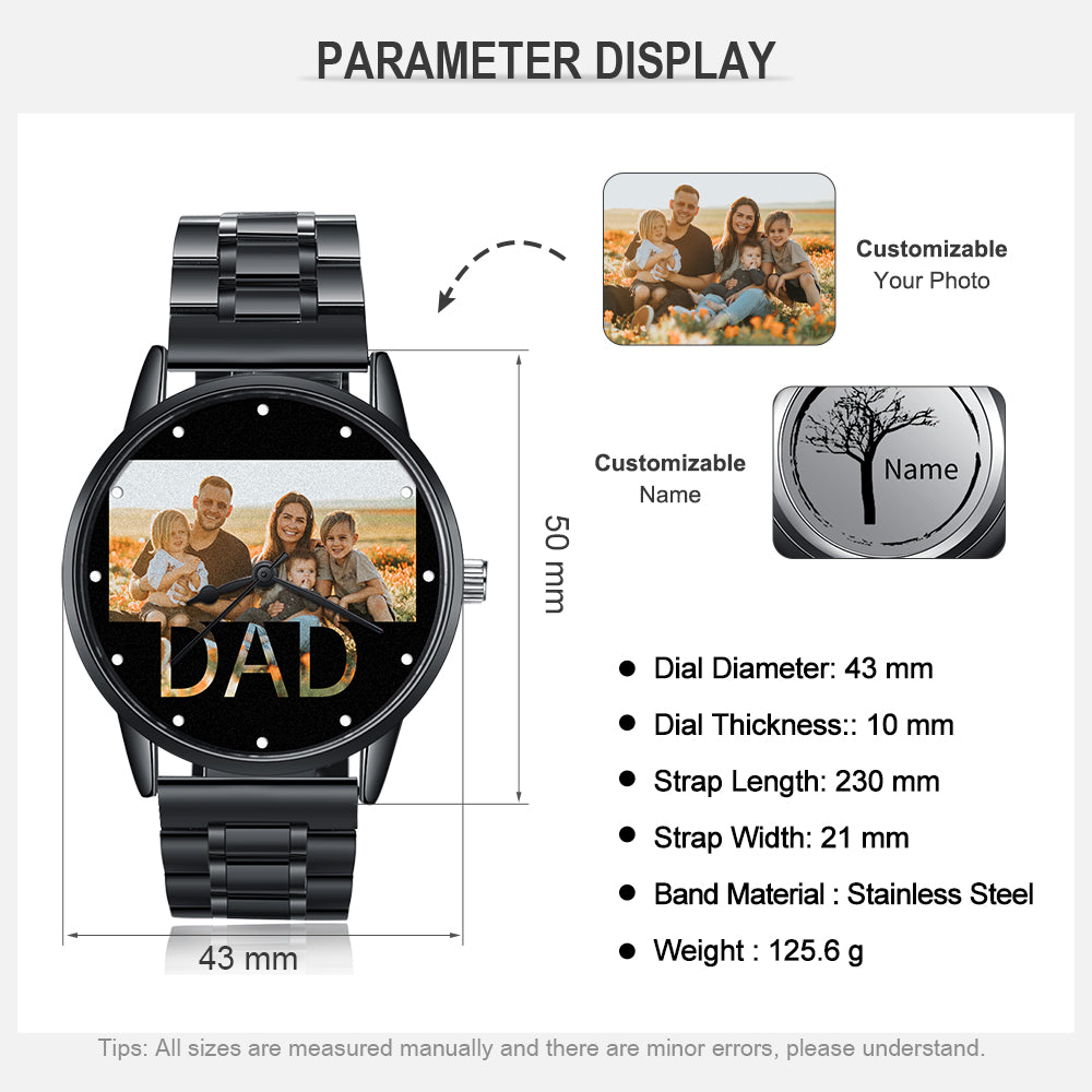 Personalized Alloy Leather Photo Watch