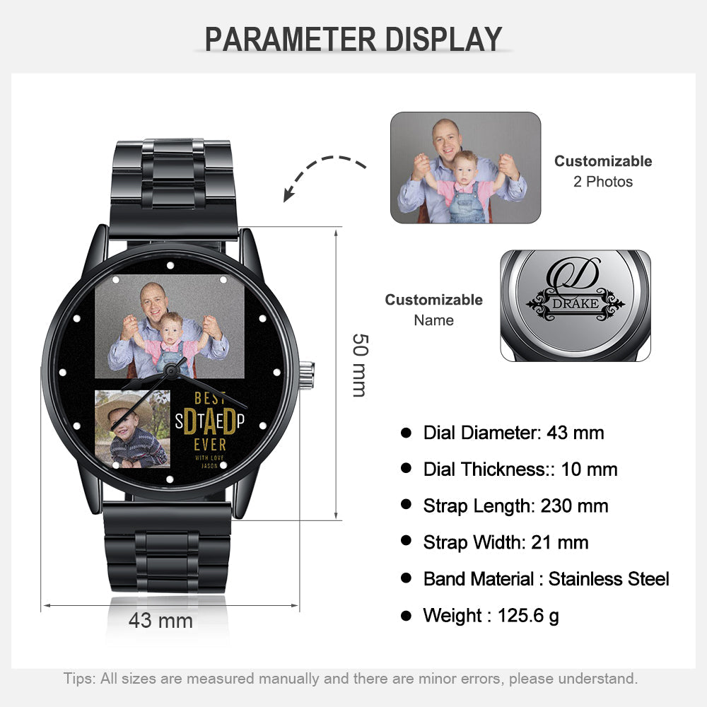 Personalized Alloy Leather Photo Watch