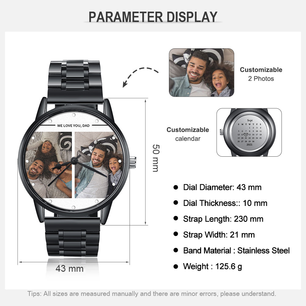Personalized Alloy Leather Photo Watch