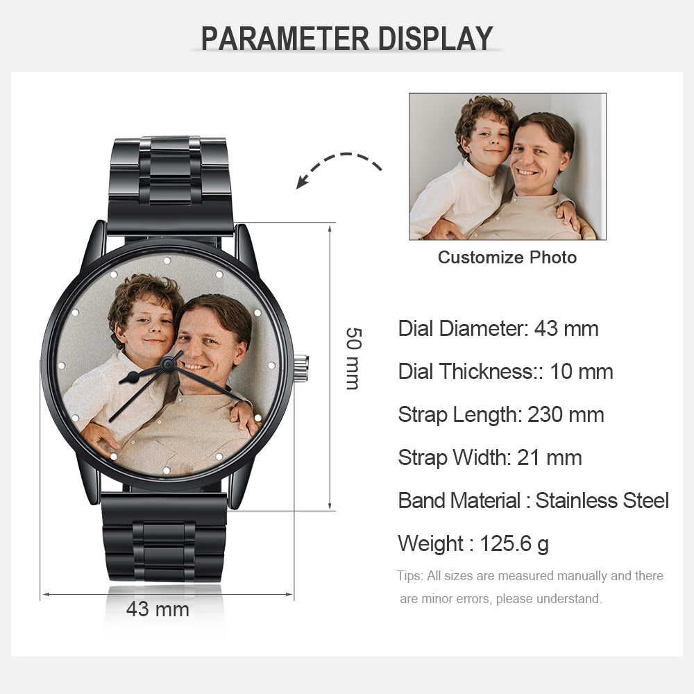 Personalized Alloy Leather Photo Watch