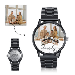 Personalized Alloy Leather Photo Watch
