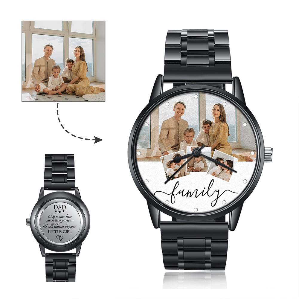 Personalized Alloy Leather Photo Watch